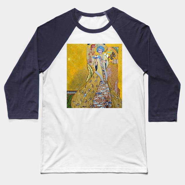 Girl in Gold Baseball T-Shirt by redroachart